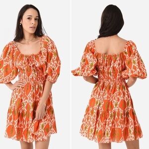 Charina Sarte Women's Alhambra Dress, Orange, size S NWT